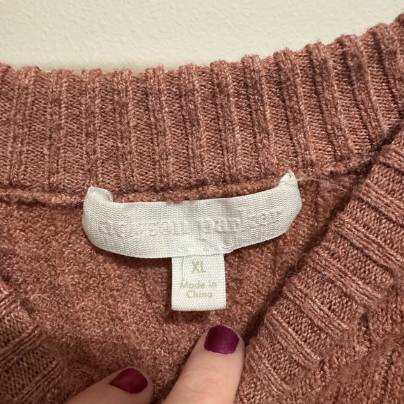 Adyson Parker Dusty Rose Ribbed Sweater - Picture 2 of 3